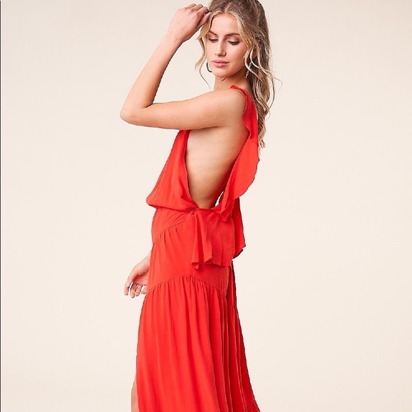 Tulum Ruffled Cross Back Maxi - Picture 5 of 5